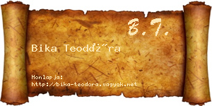 Bika Teodóra névjegykártya